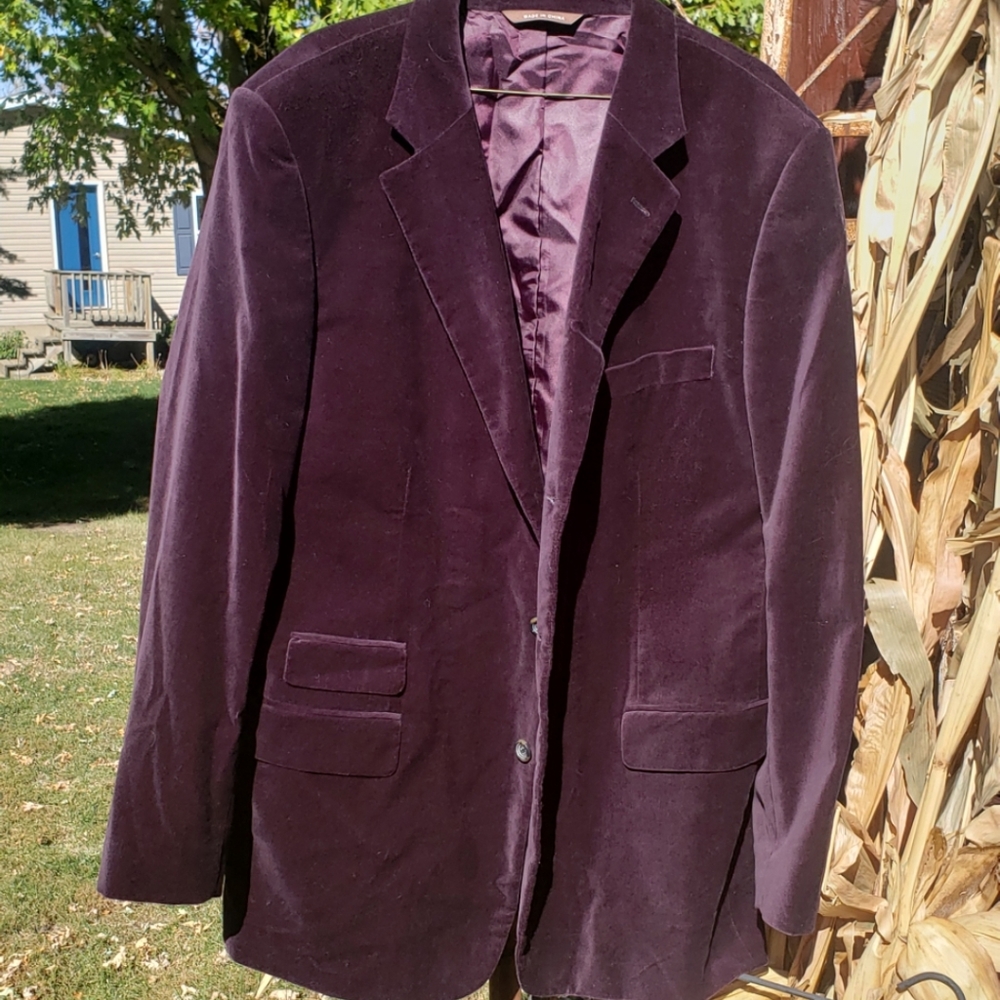 Velvet plum aubergine jacket